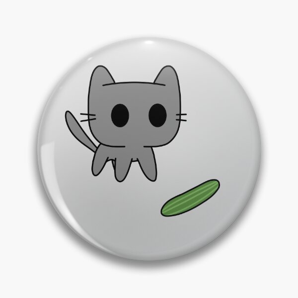 Item preview, Grey cat scared by cucumber designed and sold by Cre8iveCat.