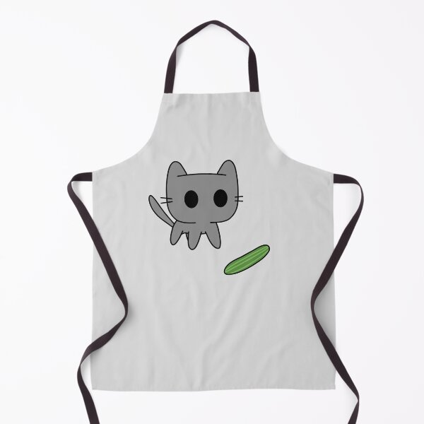 Item preview, Grey cat scared by cucumber designed and sold by Cre8iveCat.