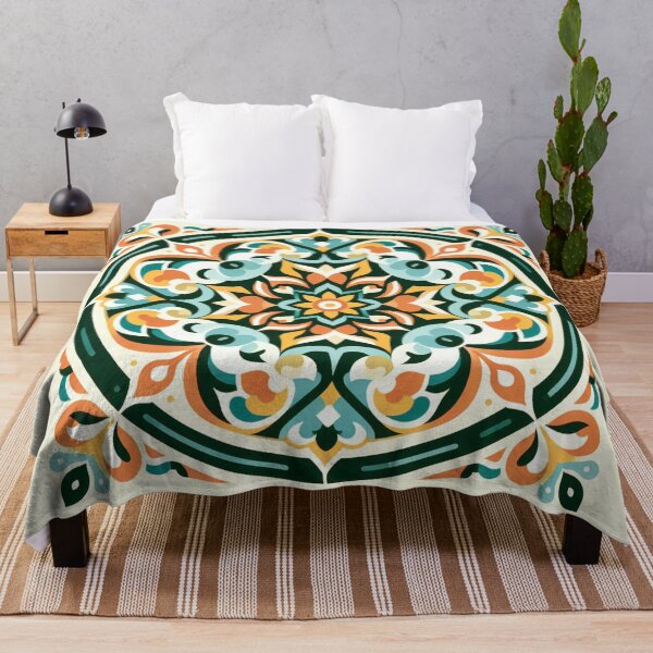 Item preview, Yellow Iberian single circle tile designed and sold by Designs2Camille.