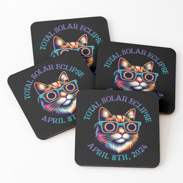 Item preview, Cat Total Solar Eclipse 2024 designed and sold by SeledineArt.