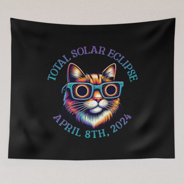 Item preview, Cat Total Solar Eclipse 2024 designed and sold by SeledineArt.