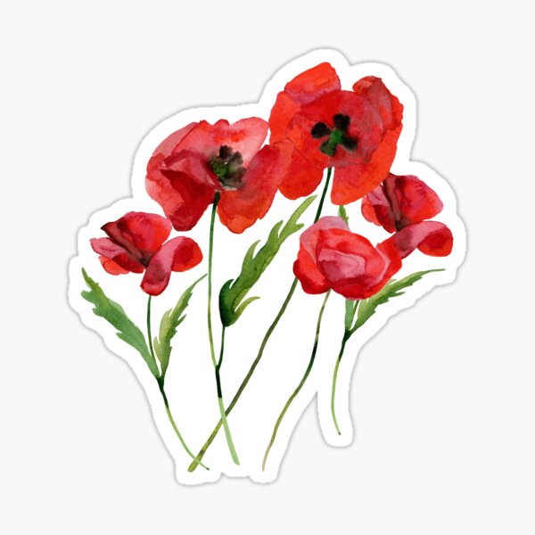 Item preview, Red poppys designed and sold by Aldaesthetics.