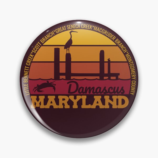 Item preview, Damascus Maryland Sunset Retro Vintage Local Pride Logo designed and sold by CRHPOD20.