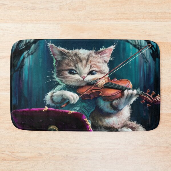 Item preview, CAT PLAYING A VIOLIN designed and sold by Obinne.