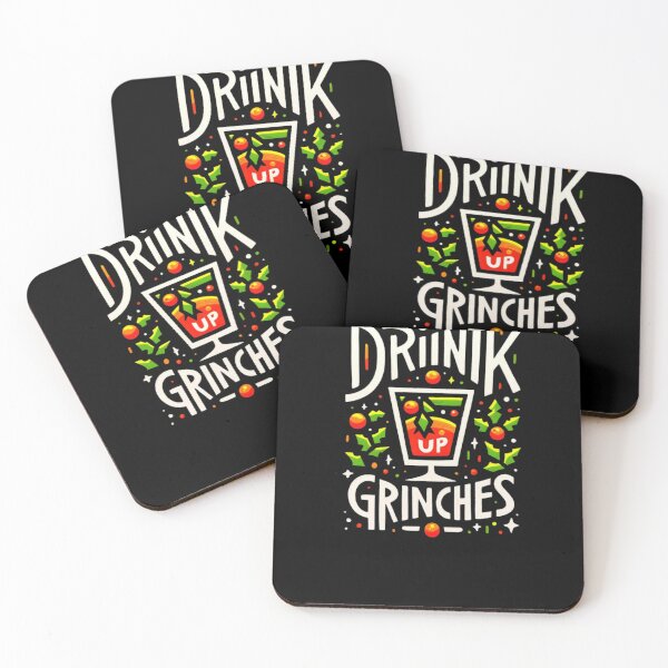 Item preview, Drink Up Grinches: Festive Holiday Image for Custom Clothing designed and sold by Gatsbird Design.