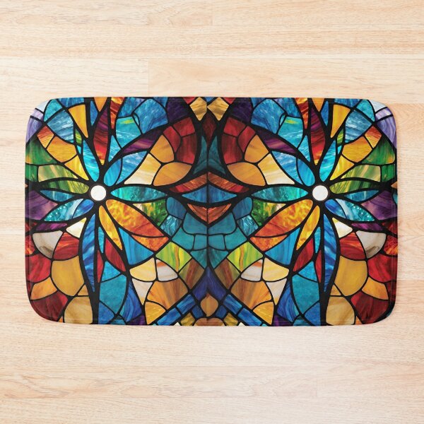 Item preview, Stained Glass Flower Mosaic Tile designed and sold by Digital-Fusion.