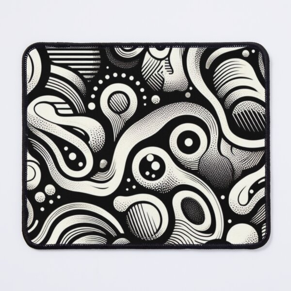Item preview, Vector Seamless Black And White Irregular Rounded Lines Halftone Transition Abstract Background Pattern designed and sold by asbno19.
