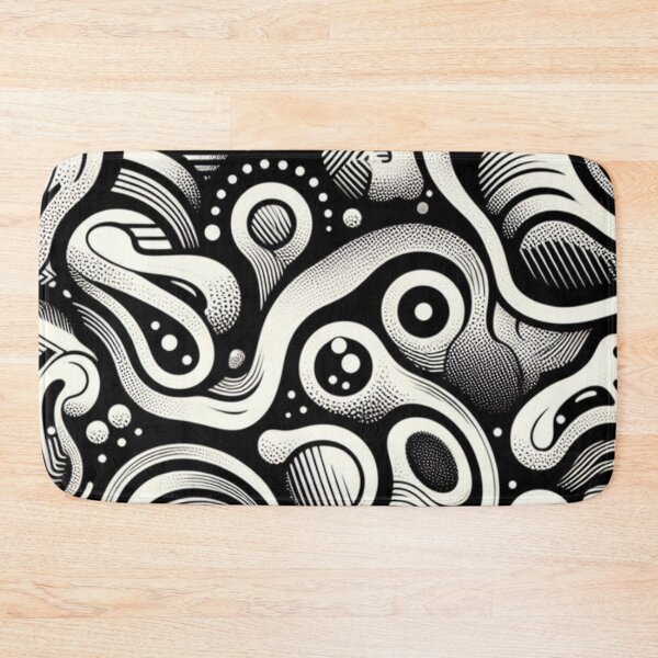 Item preview, Vector Seamless Black And White Irregular Rounded Lines Halftone Transition Abstract Background Pattern designed and sold by asbno19.