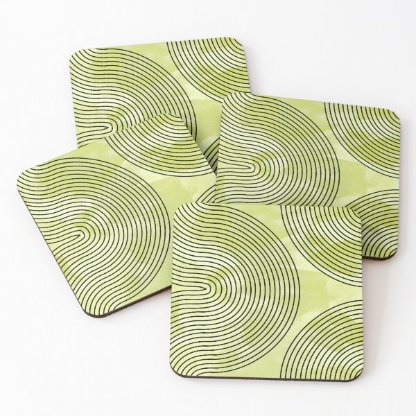 Item preview, fresh vertical waves - black on lime green designed and sold by kobyakov.