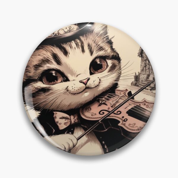 Item preview, " VINTAGE CAT PLAYING A VIOLIN".CAT VIOLIN..  designed and sold by Obinne.
