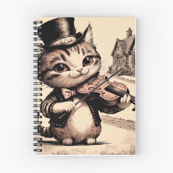 Item preview, " VINTAGE CAT PLAYING A VIOLIN".CAT VIOLIN..  designed and sold by Obinne.