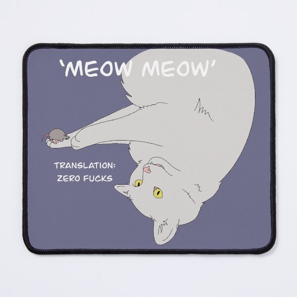 Item preview, White Cat - Zero Fucks designed and sold by harmopiavu.
