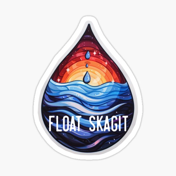 Float Skagit Water Drop Sticker