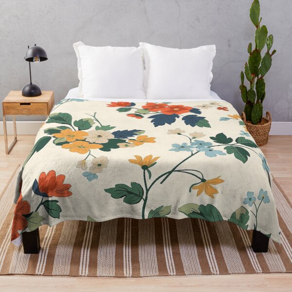 Item preview, Flores florecientes: flores diminutas y dispersas con hojas. designed and sold by clecticuk.