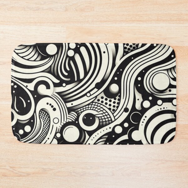 Item preview, Vector Seamless Black And White Irregular Rounded Lines Halftone Transition Abstract Background Pattern designed and sold by asbno19.