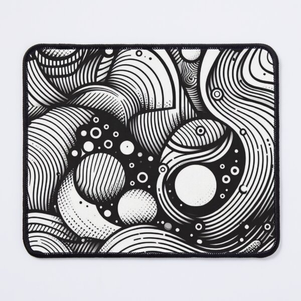 Item preview, Vector Seamless Black And White Irregular Rounded Lines Halftone Transition Abstract Background Pattern designed and sold by asbno19.