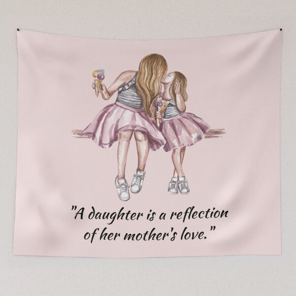 Item preview, Mom With Daughter With Inscription A Daughter Is A Reflection Of Her Mother's Love designed and sold by M R Design.