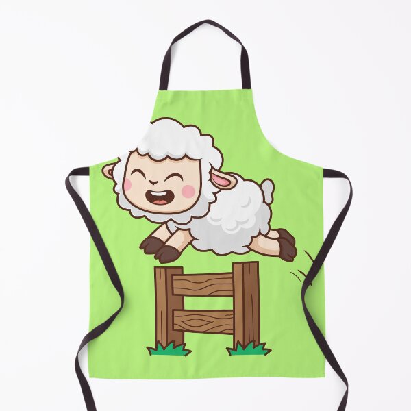 Item preview, Leap of Joy: Cute Sheep Jumping Fence designed and sold by hjian8219.