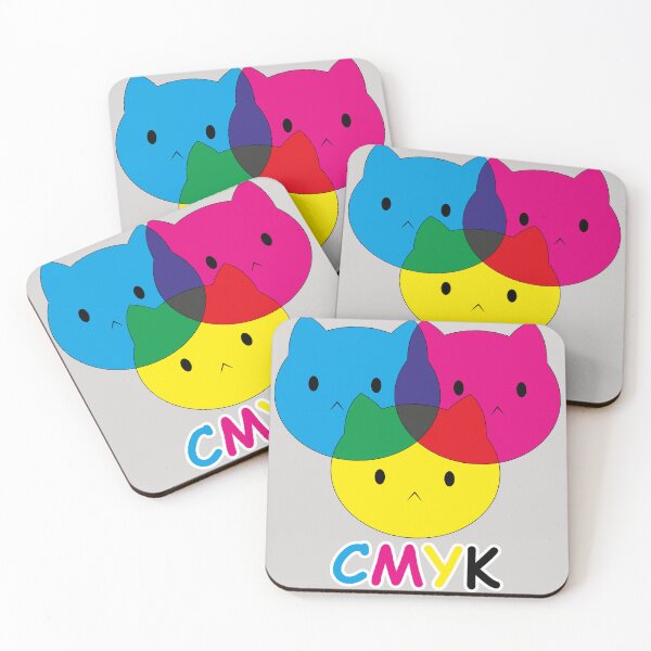Item preview, CMYK Cat sticker graphic design designed and sold by ThinaArte.