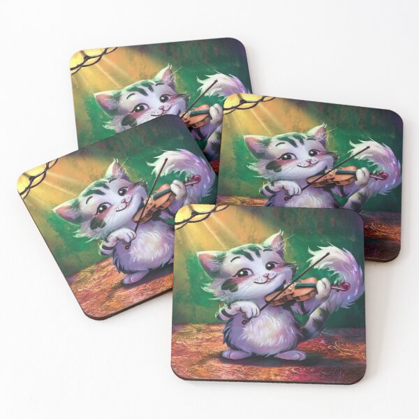 Item preview, "CUTE CAT VIOLIN ". CUTE CAT PLAYING VIOLIN designed and sold by Obinne.