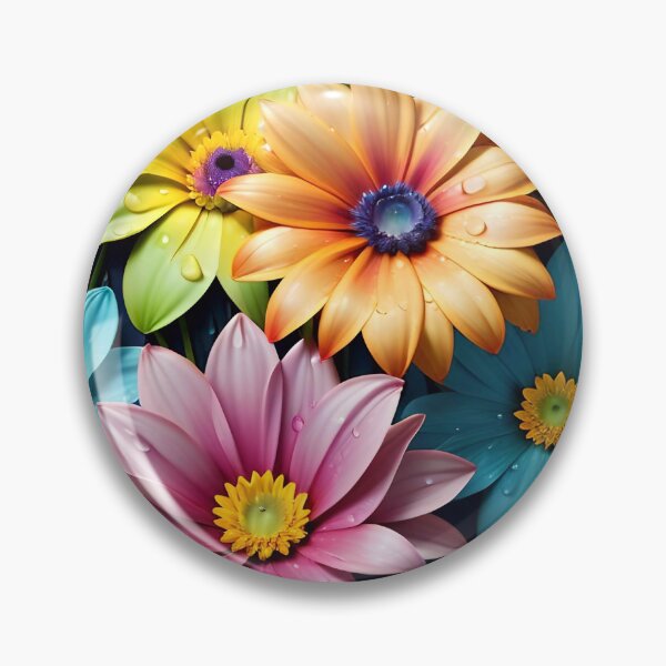 Artikelvorschau, Summer Rainbow Flowers Pattern entworfen und verkauft von TheArtOfPat.