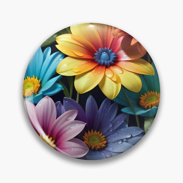 Artikelvorschau, Summer Rainbow Flowers Pattern entworfen und verkauft von TheArtOfPat.