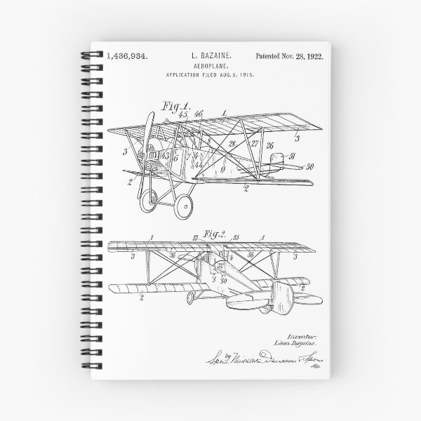 Item preview, Aeroplane 1922 Vintage Patent Art White Background designed and sold by Peek-Designs.