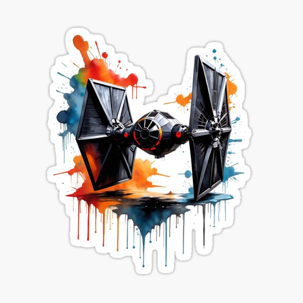 Item preview, Tie fighter - Splash art designed and sold by Tea-Shirt-Break.
