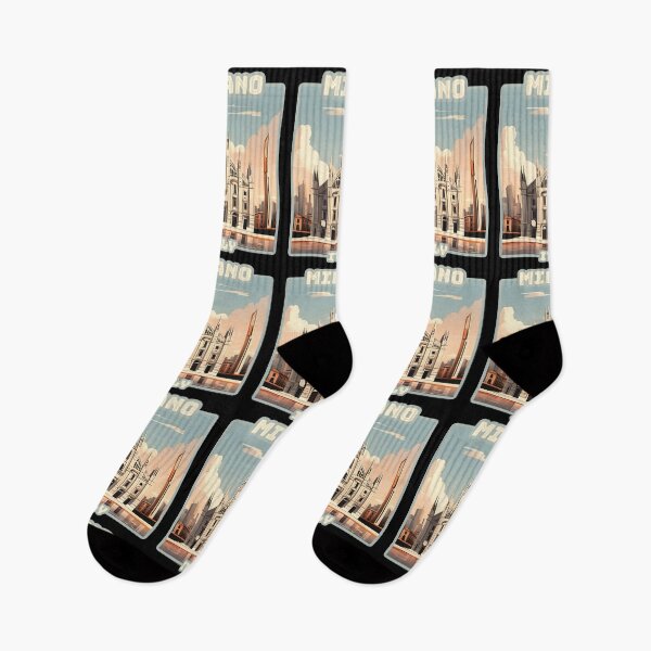 Item preview, Vintage retro Architectural landscape of Milano, Italy. Beautiful travel design. designed and sold by Unitepeople.