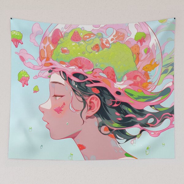 Item preview, Surreal Dreamy Lush Citrus Anime Girl designed and sold by bubblegoth.