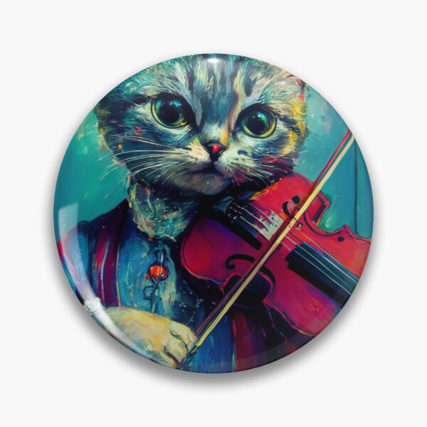 Item preview, "CUTE CAT VIOLIN ". CUTE CAT PLAYING VIOLIN designed and sold by Obinne.