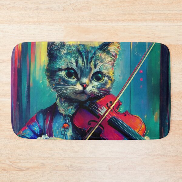 Item preview, "CUTE CAT VIOLIN ". CUTE CAT PLAYING VIOLIN designed and sold by Obinne.
