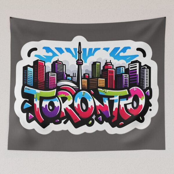 Item preview, Toronto Graffiti Skyline designed and sold by PinUpPizzazz.
