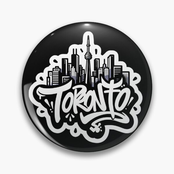 Item preview, Toronto Graffiti Skyline (Black and White) designed and sold by PinUpPizzazz.