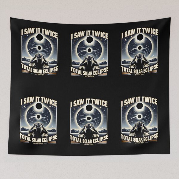 Item preview, I SAW IT TWICE Total Solar Eclipse 2024 Totality 04.08.24 T-Shirt designed and sold by Dazzling15.