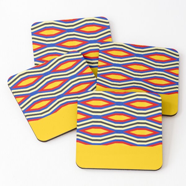 Item preview, African Geometric In Vivid Blue, Red, Yellow, Cream and Black designed and sold by wildwhimsical.