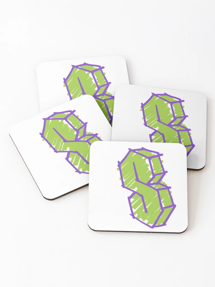 Thumbnail 1 of 5, Coasters (Set of 4), Cool S Drawing designed and sold by Childish by Design.