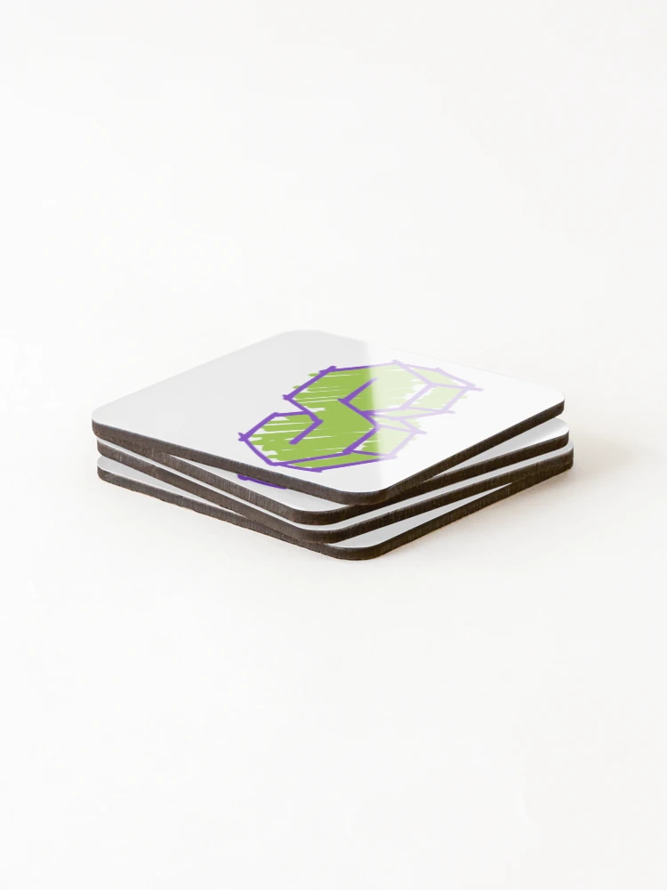 Thumbnail 4 of 5, Coasters (Set of 4), Cool S Drawing designed and sold by Childish by Design.