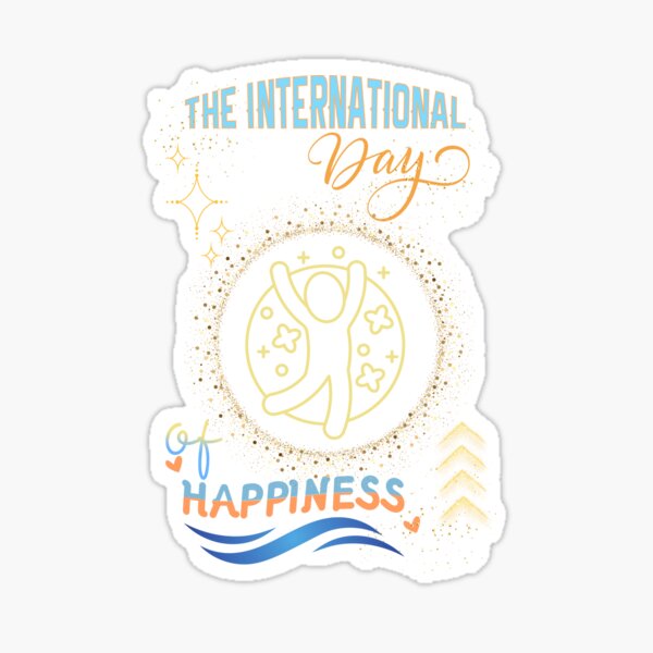 Item preview, Joyful Bliss: International Happiness Day Golden Glitter Delight designed and sold by EducaPro.