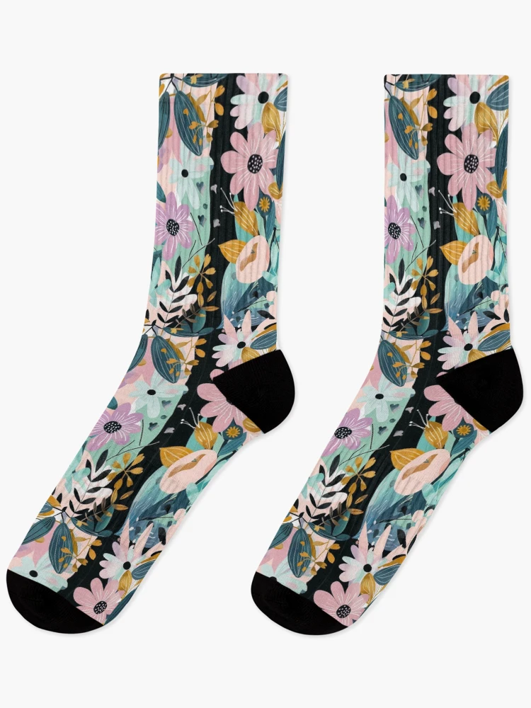 Thumbnail 1 of 5, Socks, Spring Flowers Pattern designed and sold by sheprint.
