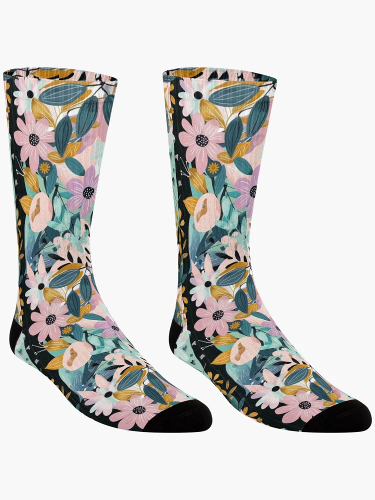Thumbnail 3 of 5, Socks, Spring Flowers Pattern designed and sold by sheprint.