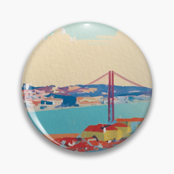 Artikelvorschau, Lissabon City Skyline Bunt Portugal entworfen und verkauft von TheJoeyStudio.