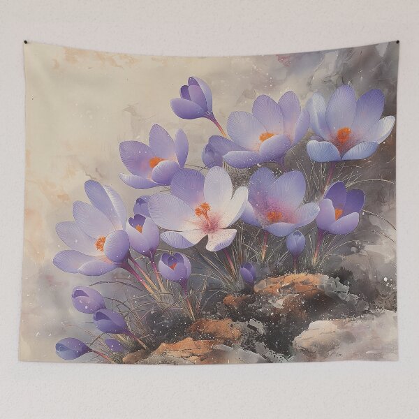 Item preview, Ethereal Purple Crocuses Art Print designed and sold by EmilyFNM3D.