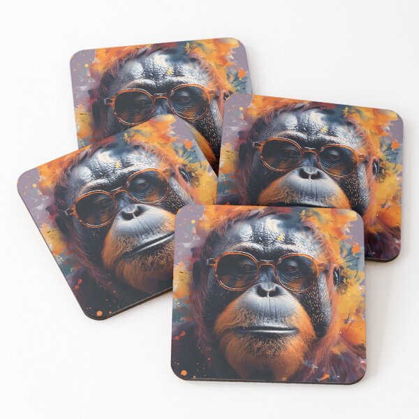 Item preview, Colorful/Colorful orangutang with sunglasses 03 designed and sold by Batch-C91.