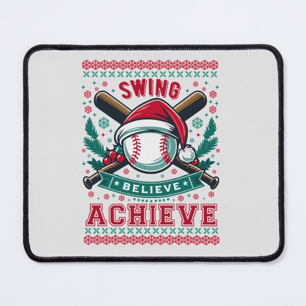 Item preview, Swing Believe Achieve: Christmas Positve Baseball Quote designed and sold by Daqomm.