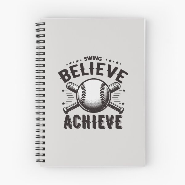 Item preview, Swing Believe Achieve: Vintage Positive Baseball Quote designed and sold by Daqomm.