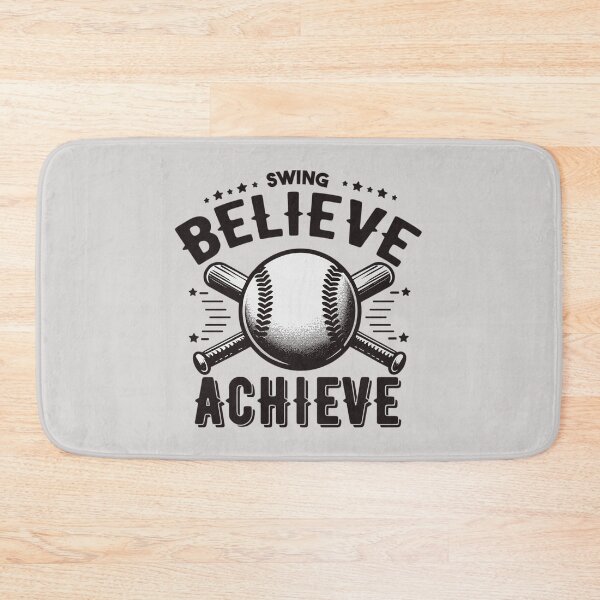 Item preview, Swing Believe Achieve: Vintage Positive Baseball Quote designed and sold by Daqomm.