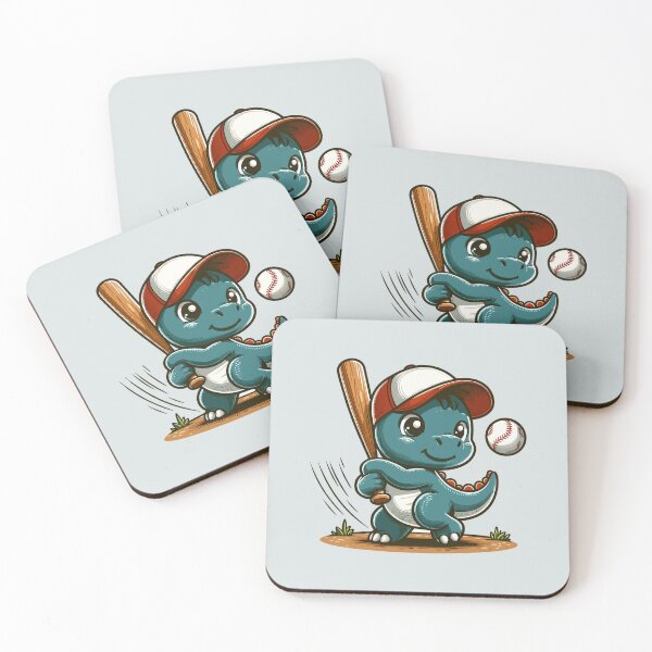 Item preview, Cute & Kawaii Dinosaur Cartoon With Baseball Cap designed and sold by Daqomm.