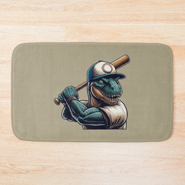 Item preview, Vintage Muscular Dinosaur Cartoon With Baseball Bat designed and sold by Daqomm.