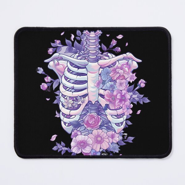 Item preview, Ribcage & Flowers Pastel Goth Kawaii Illustration designed and sold by lunaelizabeth.